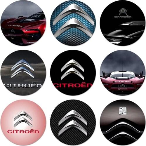 58mm luxury France car Citroen Logo Icons Pins Badge Decoration Brooches Metal Badges For Backpack Decoration