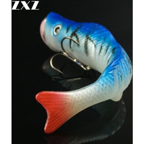 1PC Swimbait Soft Tail Fishing Bait 11.5cm 17g Jointed Sections Minnow Silicone Lure Artificial Wobbler Lures Tools Fish Tackle