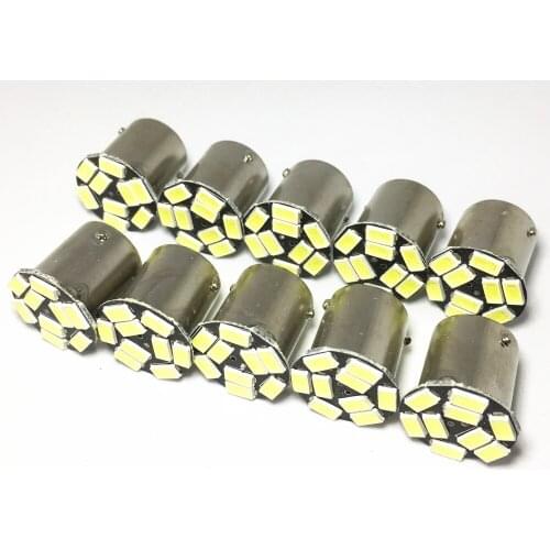 100pcs P21W BA15S LED white 1156 9SMD red yellow Bulb Car Auto Front Lights Parking Lamp Bulbs Brake Lights Turn Lights 12V