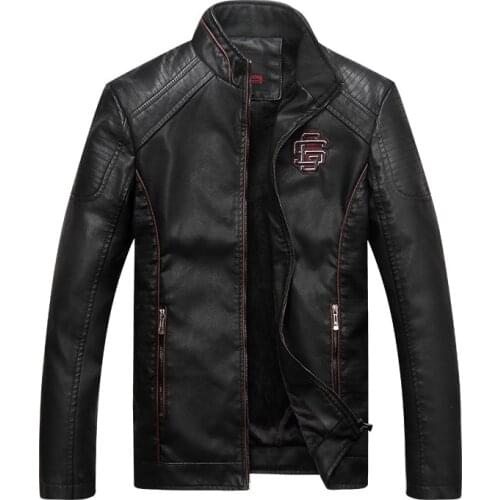 2020 mens slim male leather jackets mens motorcycle leather jacket leather biker jacket men fashion handsome jacket Mens Jacket
