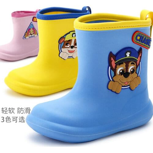 2021 Genuine Disney Fashion Childrens Shoes EVA boots Kids Baby Cartoon Shoes Childrens Waterproof Rain Boots plush Doll
