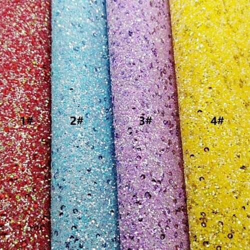 4PCS 21x29cm Chunky Glitter Synthetic Leather for DIY accessories 6S57