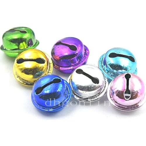 50 Pcs 18 20 26mm Christmas Jingle Bell Charm Craft Sewing Bracelet Dog Bags Mixed color
