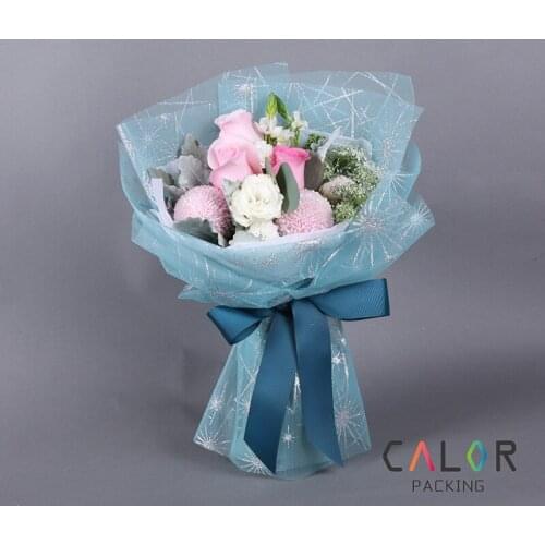 50cm*5yards Starry Yarn Flower Wrapping Paper Rose Flower Wrapping Packaging Material Kraft Paper Bouquet Florist Supplies Gift