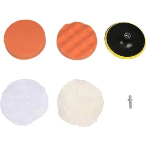 6 Inch Car Polishing 6 Pieces Sponge Wheel Wool Plate Sealing Glaze Cotton Car Beauty Polishing Wax Plate Set