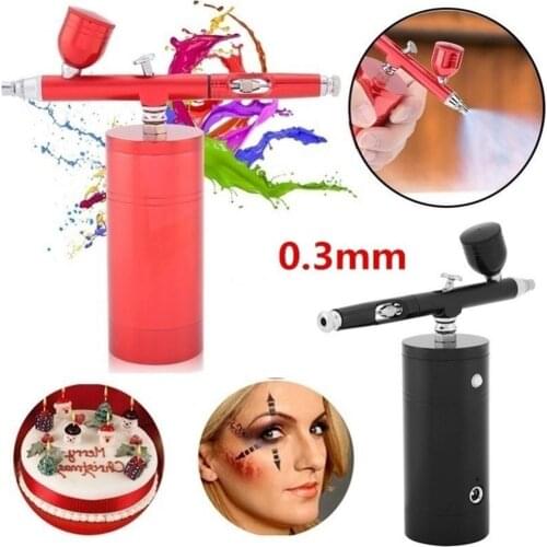 Portable Handheld USB Charging Nail Art 0.3mm Air Compressor Spray Pen Airbrush