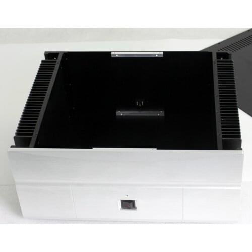 Large Size D390 W485 H210 Aluminum DIY Case Chassis Dual Radiator For Class A KSA50 CJ-WA161 Power Amplifier Chassis Enclosure