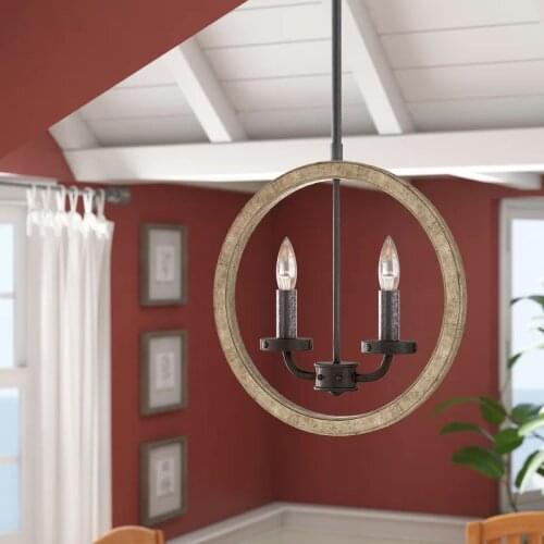 French wood decorative chandelier vintage old restaurant aisle porch model room bedroom decorative light