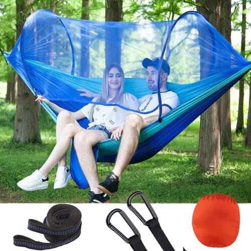 Automatic Quick Opening Hammock Outdoors Camp Mosquito Net Hamak Defence Mosquito Bring Swing Chair Outdoor Furniture