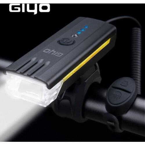 GIYO Bike Light Front Remote Controller Bike Flashlight Cycling Headlight Horn Road Commute MTB Handlebar Light For Bikes