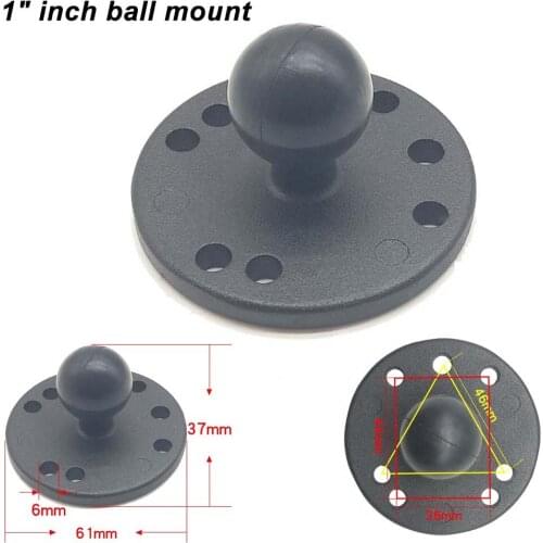 JINSERTA Aluminum Round Base 1 inch Ball Mount with AMPS Hole Pattern RAM-B-202U for Ram Mounts work for Cameras GPS Smartphone