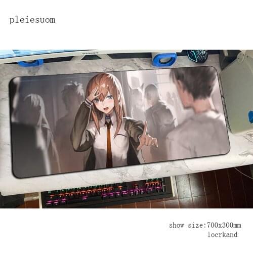 Steins gate mouse pad 3d mats 700x300x4mm Computer mouse mat gaming accessories Xxl large mousepad keyboard games pc gamer
