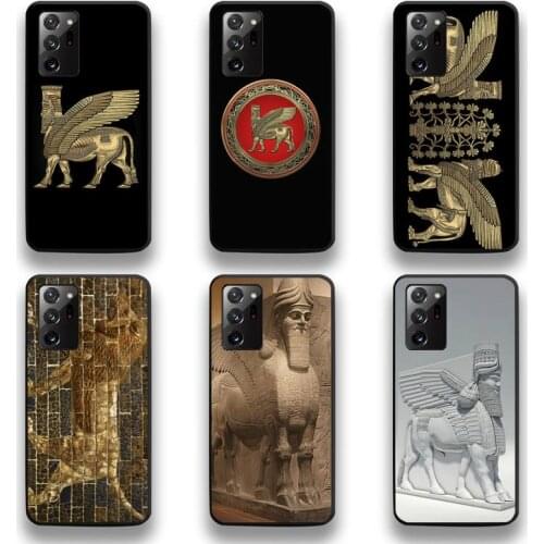 Lamassu Assyrian Winged Lion And Winged Bull Phone Case For Samsung Galaxy Note20 ultra 7 8 9 10 Plus lite M51 M21 M31 Cover