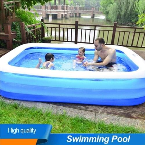 Summer Inflatable Swimming Pool Family Kids Adult Play Water Swimming Pool Paddling Bathing Tub Outdoor (Does not include pump)