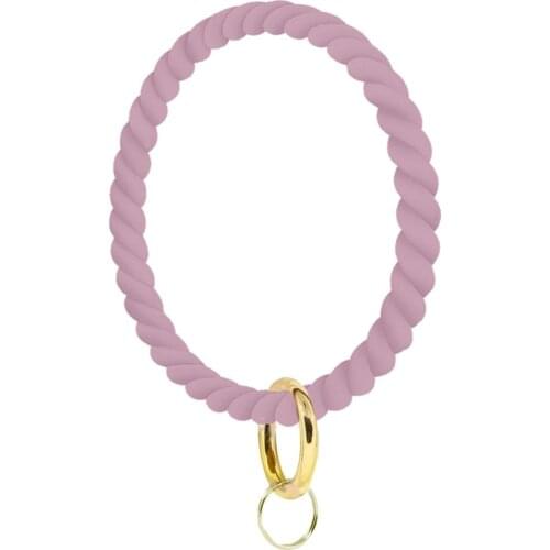 Hot Sell Soft Twist Silicone Wristlet Keychain For Women Girls Trendy Car Key Chain Bag Charms Pendant Accessories Wholesale