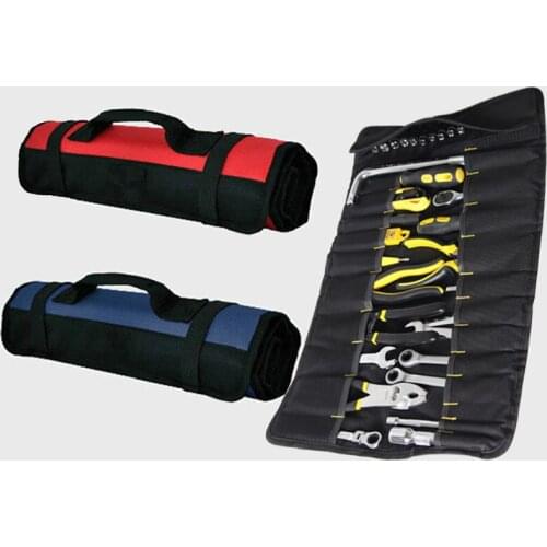 Multifunctional Portable Reel Tool Storage Bag Oxford Fabric Electrical Tool Storage Bag Sleeve Hardware Tool Handbag Red / Blue