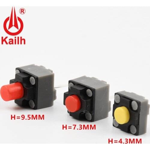 10Pcs Kailh Mute button 6*6*4.3/7.3/9.5mm square Silent switch ireless mouse wired mouse micro switch mouse button Tact Switch