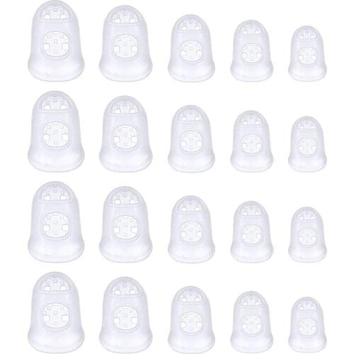 40 Pcs Fingertip Protectors, 5 Sizes Ukulele Finger Caps,for Guitar Ukulele Stringed Instruments