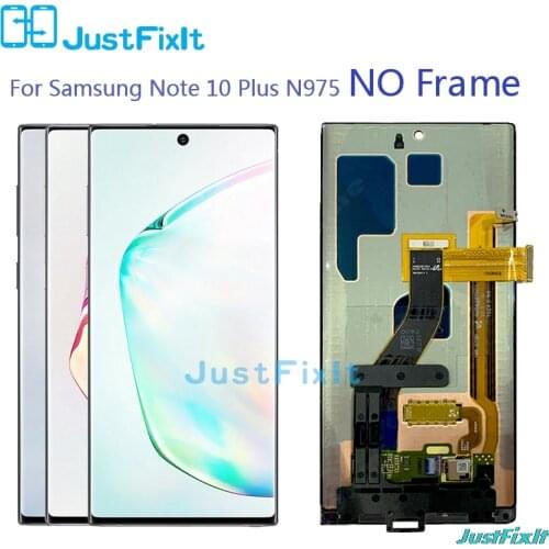 Original Super Amoled For Samsung Galaxy Note10/Note 10 Plus Pro N970 N975 LCD Display With Frame Touch Screen Digitizer