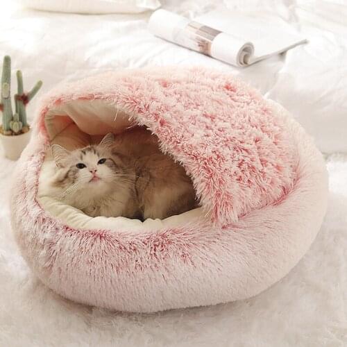 Pet supplies house cat accessories Winter tent carpet fluffy cat beds Sleeping bag for Small dogs Plush bed cushion furniture
