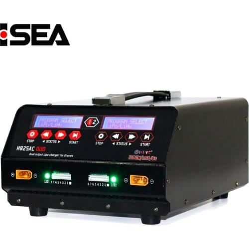 RC harger 1200W H825AC 25A Dual Port for 1-8s Lipo/Lihv Battery Agricultural Plant Protection Spraying Drone Balance Charger