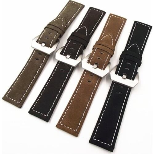 Wholesale 10PCS / lot 18MM 20MM 22MM 24MM PU leather sand leather Imitation leather Watch band watch strap man watch straps A001