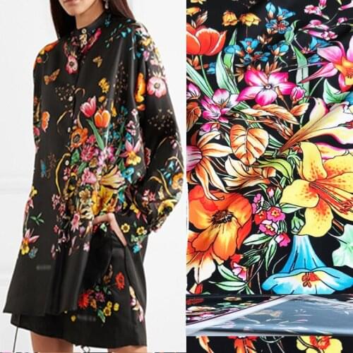 Colorful Print Cotton Lace Fabric Jacquard Cotton Fabric for clothes DIY Accessories Width 145cm