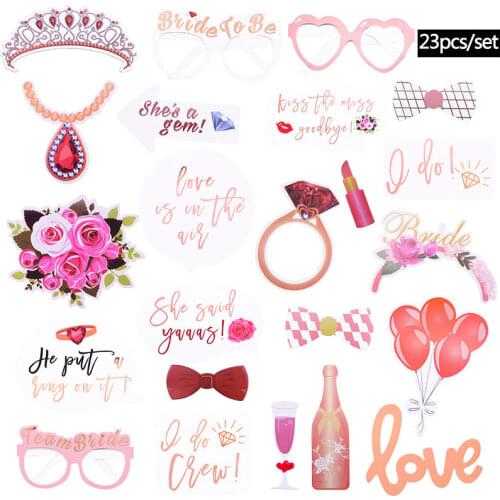 Wedding Party Decoration Hen Party Photo Booth Props Bride To Be Photobooth Just Married Banner Bachelorette Party Accessories