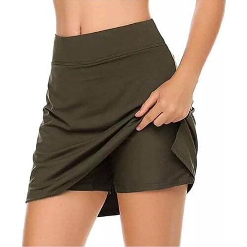 Womens Active Lightweight Skirt Running Tennis Golf Workout Sport Hot Sale Fashion Skorts With Underwear For 2021 Summer Ladies