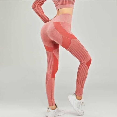 Women Air Permeability And Quick Drying Mesh Fitness Yoga Pants Hip Lifting Leggings Seamless High Waist Quarter Sports Tights