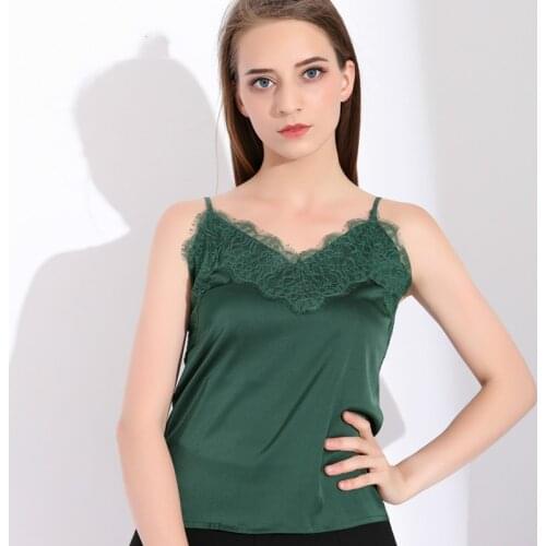 Halter Top Women Lace Camisoles Casual Womens Sleeveless Silk Crop Top Ladies Tank Tops Elegant Plus Size Spaghetti Strap Top