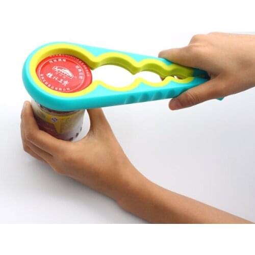 1PC 4 in 1 Can Opener Manual Non-slip Twist Cap Bottle Launcher Opener Lid Screw Jam Bottle Opener Kitchen Gadget OK 0907