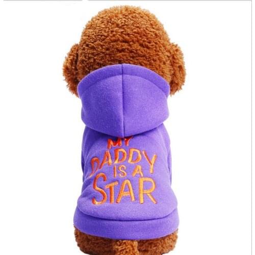 2018 New Arrival Pet Dod Clothes Hoodie Two Feet Purple Bichon Frise Puppies Chihuahua Sweater Dog Pussy Clothes For Small Dog