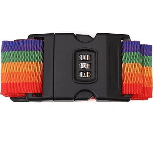 Bags Accessories Luggage Strap Adjustable Password Lock Packing Belt Baggage Secure Lock Anti-theft Luggage Strap Bundling Belt