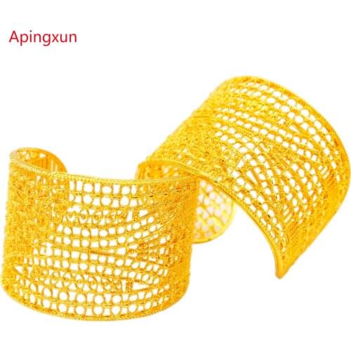 2021 Trendy Lovers' Cuff Bracelet for Women Bridal Wedding Jewelry Bangle&Bracelet Dubai African Ethiopian Party Luxury Gifts