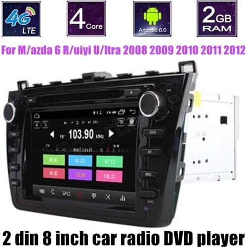 Car DVD Player For Mazda 6 Ruiyi Ultra 2008 2009 2010 2011 2012 GPS Navigation Bluetooth Radio stereo 2 din 7 inch