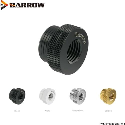 Barrow G1/4" White Black Silver Gold, PC Board Cross Water Inlet Water Fill In Port Cooling fittings 20.0~23.0mm,TCDZS-V1