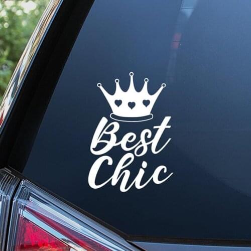Black/Sliver Best Chic Sticker Waterproof Car Window Sticker Decal Sticker Gift Vinyl Decor Removable S407