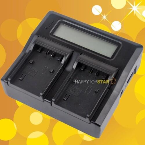 Dual Double Digital LCD Fast Quick Charger for SONY FP50 FP70 FP90 FH50 FH70 FH100 FV50 FV70 FV100 Battery For BC-VH1 BCVH1
