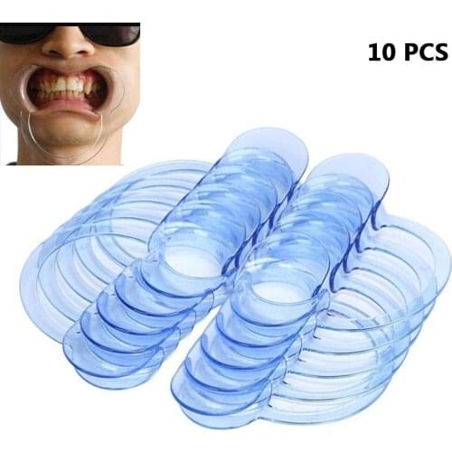 Hot 10Pcs Mouth Lip Opener Teeth Whitening Dental Oral Cheek Flexible Retractors C Type SSwell