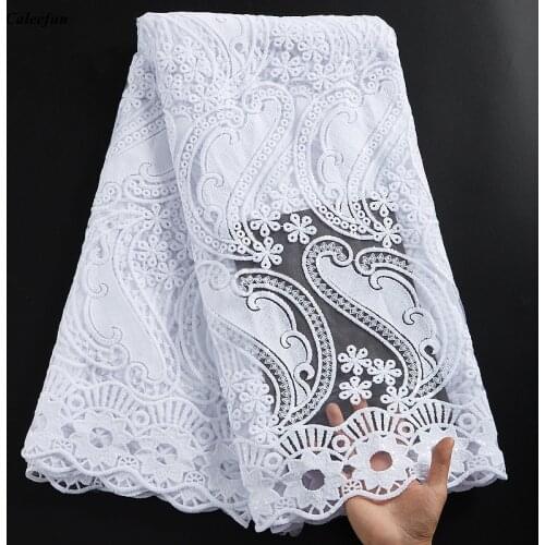 White African Milk Silk Lace Fabric 2021 High Quality Sequins Lace Material Nigerian Lace Fabrics For Party Dress Sewing Y2312