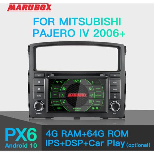 Marubox KD7054 Car DVD Player for Mitsubishi Pajero IV 2006+, 7"IPS Screen with DSP, GPS Navigation, Bluetooth, Wifi, Android 10