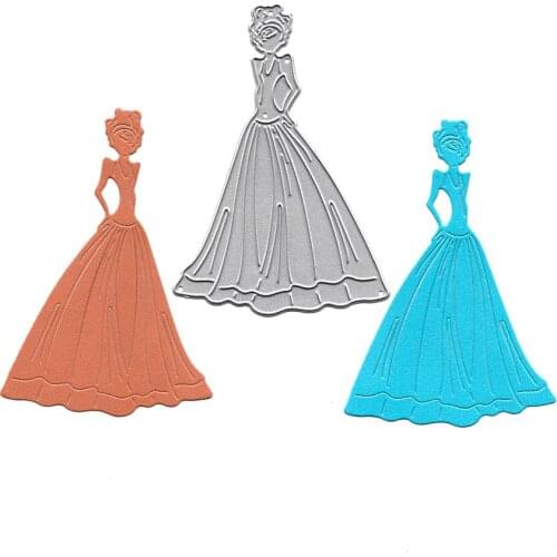 Lady Metal Cutting Dies Scrapbooking Embossing Folder for Card Making Craft Mold Photo Alum DIY Slimline Dies Handmade