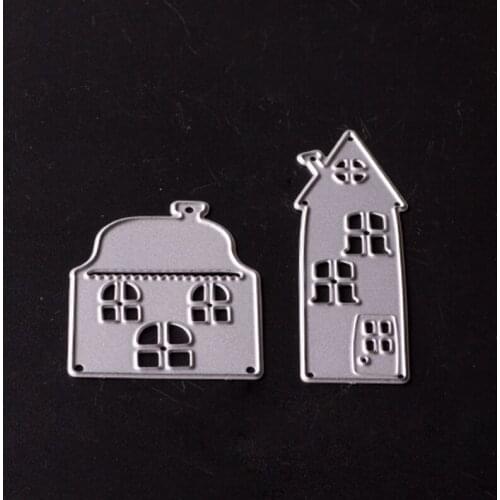 Metal Two houses die cutting dies for Scrapbooking/DIY Easter wedding Halloween Easter card