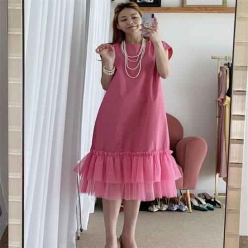 Sweet and Lovely Age-reducing Lace Stitching Age-reducing Mid-length Dress