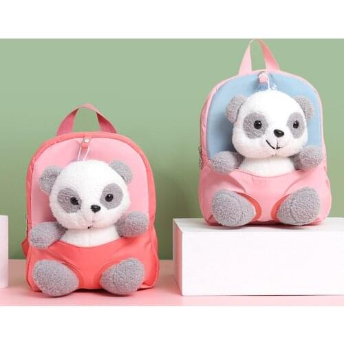 Fashion Children School Bags 3D Cartoon Panda Kids Backpack Kindergarten Boys and Girls School Bags Mini Backpack Book Bag
