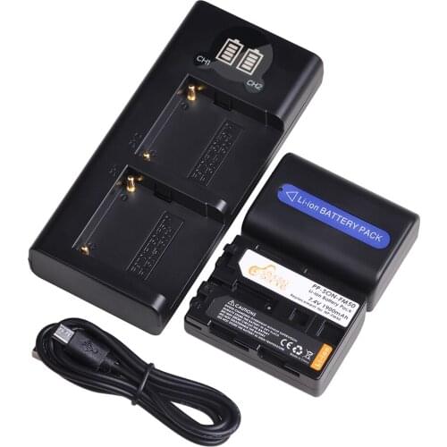 NP-FM50 NP FM50 Battery NP FM50H Camera Battery + LED Dual USB Charger for Sony NP-FM51 NP-QM50 NP-FM30 NP-FM55H