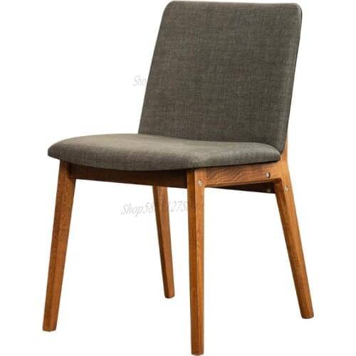 Dining Chair Nordic Home Modern Minimalist Study Chair Solid Wood Back Desk And Chair Hotel Restaurant Stool Light Luxury