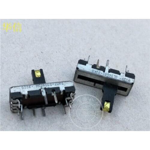 Original new 100% 24MM sliding clipper dual potentiometer B20K LED lamp 12pin with midpoint (SWITCH)