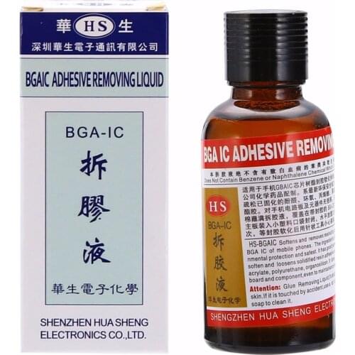 BGA IC Adhesive Glue Removing Epoxy Remover Cell Phone CPU Chip Cleaner 30ml Repair Remove Liquid Tool Newest 1 Bottle Metal